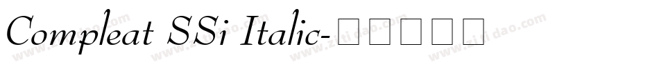 Compleat SSi Italic字体转换